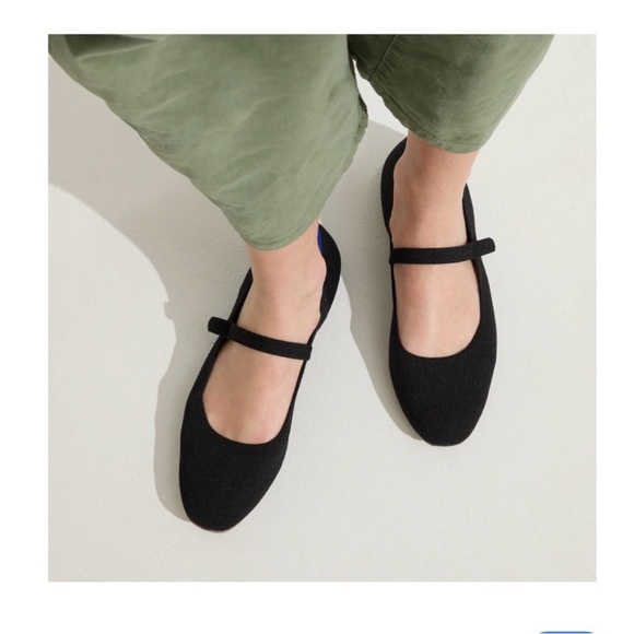 Rothy's The Square Mary Jane Flats - Black - Size 10 - Picture 3 of 10